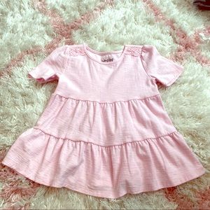 Girls’ pink cotton tunic top